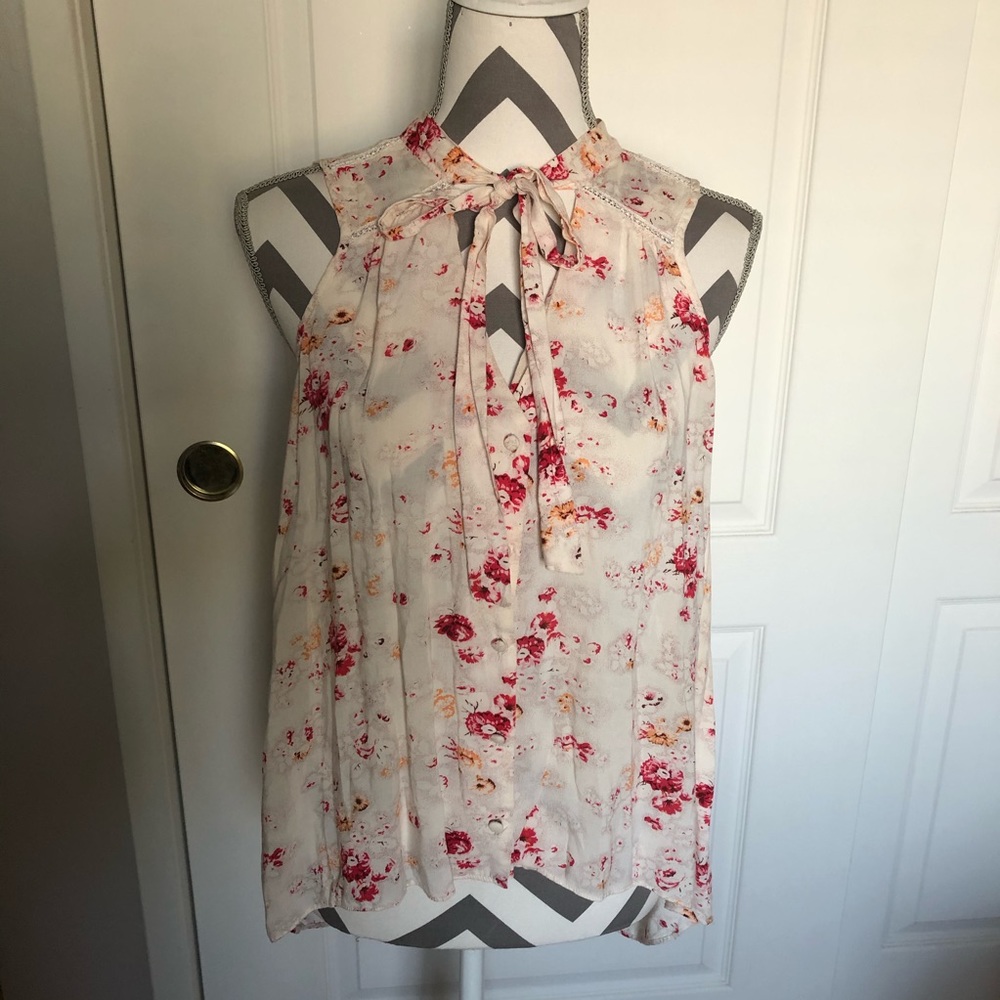 Free People Asymmetrical High Low Sleeveless Top